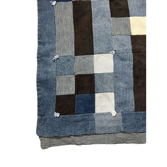 Vtg Levi Blanket Patchwork Jeans Blanket Upcycled Custom ONE OF A KIND - Picture 16 of 16